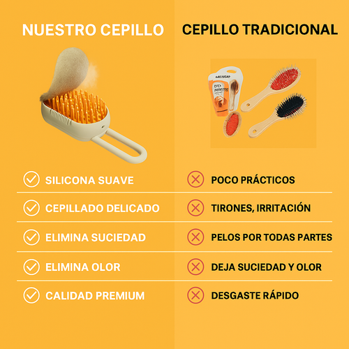 Cepillo 3 en 1  a vapor para mascotas